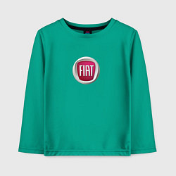 Лонгслив хлопковый детский FIAT sport auto logo, цвет: зеленый