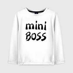 Лонгслив хлопковый детский Mini boss, цвет: белый