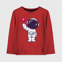 Лонгслив хлопковый детский Hello spaceman, цвет: красный