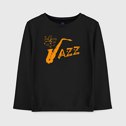 Лонгслив хлопковый детский Jazz sax, цвет: черный