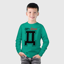 Лонгслив хлопковый детский Дарья человек с большой буквы, цвет: зеленый — фото 2