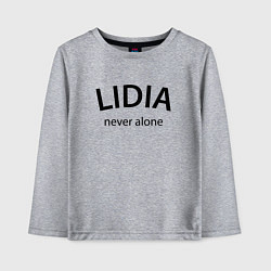 Лонгслив хлопковый детский Lidia never alone - motto, цвет: меланж