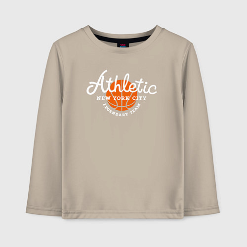 Детский лонгслив Athletic basketball / Миндальный – фото 1