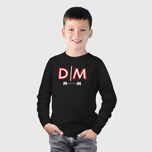 Детский лонгслив Depeche Mode - Memento Mori logo new / Черный – фото 3