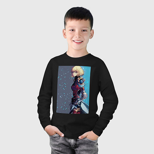 Детский лонгслив Ча Хаэ Ин Поднятие уровня в одиночку / Черный – фото 3