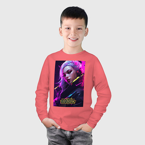 Детский лонгслив League of Legends Kaisa Kda / Коралловый – фото 3