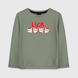 Лонгслив хлопковый детский Kiss lick, цвет: авокадо