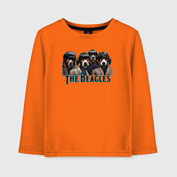 Лонгслив хлопковый детский Beatles beagles, цвет: оранжевый