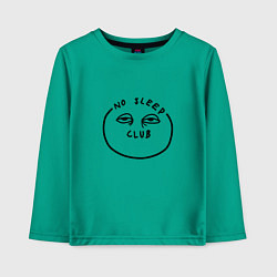 Лонгслив хлопковый детский Сонный клуб, цвет: зеленый