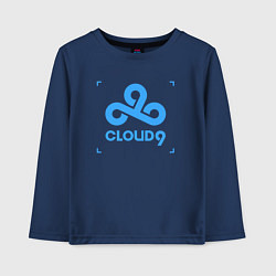 Лонгслив хлопковый детский Cloud9 - tecnic blue, цвет: тёмно-синий