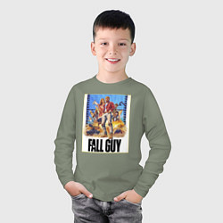 Лонгслив хлопковый детский Каскадеры Эмили Блант и Райан Гослинг, цвет: авокадо — фото 2