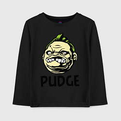 Лонгслив хлопковый детский Pudge Face, цвет: черный