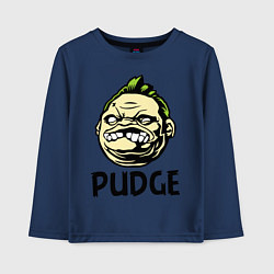 Лонгслив хлопковый детский Pudge Face, цвет: тёмно-синий