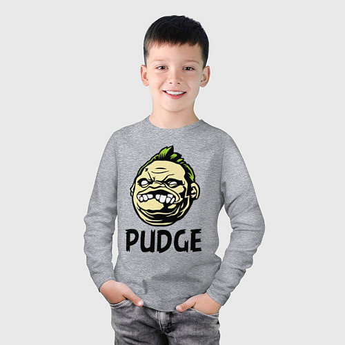 Детский лонгслив Pudge Face / Меланж – фото 3