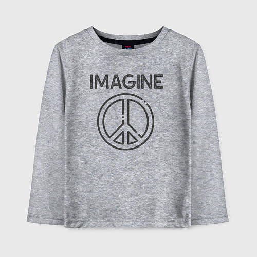 Детский лонгслив Peace imagine / Меланж – фото 1