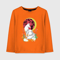 Лонгслив хлопковый детский Лунная Инари, цвет: оранжевый
