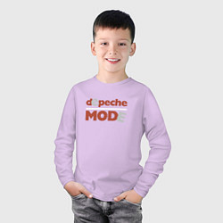 Лонгслив хлопковый детский Depeche Mode - Reward era, цвет: лаванда — фото 2
