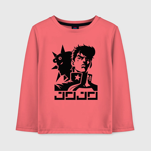 Детский лонгслив JoJo Bizarre Adventure - ai art / Коралловый – фото 1