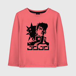 Лонгслив хлопковый детский JoJo Bizarre Adventure - ai art, цвет: коралловый