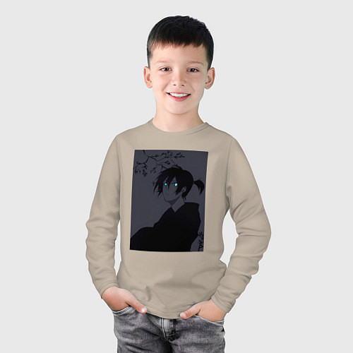 Детский лонгслив Бездомный бог Ято / Миндальный – фото 3