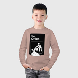 Лонгслив хлопковый детский Суп и офис, цвет: пыльно-розовый — фото 2