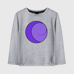 Лонгслив хлопковый детский Круг улитка, цвет: меланж