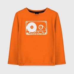 Лонгслив хлопковый детский Audio tape, цвет: оранжевый