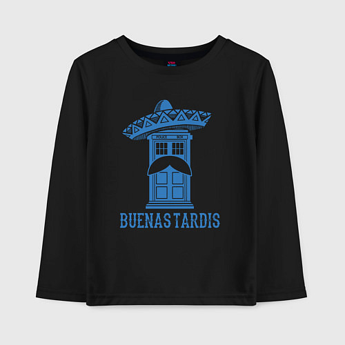 Детский лонгслив Buenas tardis / Черный – фото 1