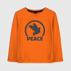 Лонгслив хлопковый детский Peace bird, цвет: оранжевый