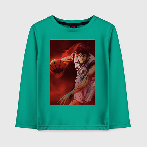 Детский лонгслив Баскетбол Тайга Кагами / Зеленый – фото 1