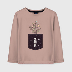 Детский лонгслив Космический карман