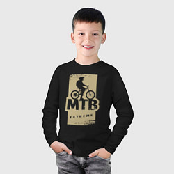 Лонгслив хлопковый детский MTB extreme, цвет: черный — фото 2
