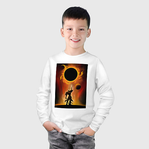 Детский лонгслив Эсканор грех льва / Белый – фото 3