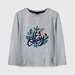 Лонгслив хлопковый детский Its okay, цвет: меланж