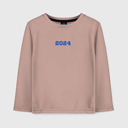 Лонгслив хлопковый детский Выпускник 2024 года, цвет: пыльно-розовый
