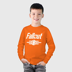 Лонгслив хлопковый детский Fallout - vault 33, цвет: оранжевый — фото 2