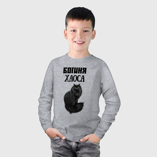 Детский лонгслив Богиня хаоса / Меланж – фото 3