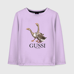 Лонгслив хлопковый детский Gussi ga-ga-ga, цвет: лаванда
