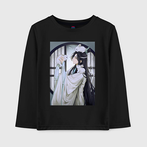 Детский лонгслив Ванцзи Лань кролики / Черный – фото 1