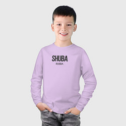 Лонгслив хлопковый детский Shuba, цвет: лаванда — фото 2