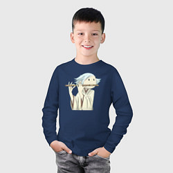 Лонгслив хлопковый детский Очень приятно Бог Томоэ, цвет: тёмно-синий — фото 2