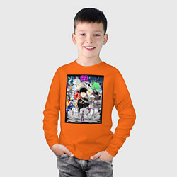 Лонгслив хлопковый детский Моб Психо 100 Рицу Кагэяма, цвет: оранжевый — фото 2