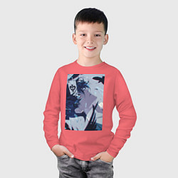 Лонгслив хлопковый детский Ванитас целитель, цвет: коралловый — фото 2