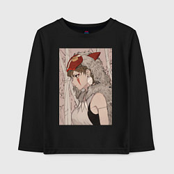Лонгслив хлопковый детский Принцесса Мононоке San, цвет: черный
