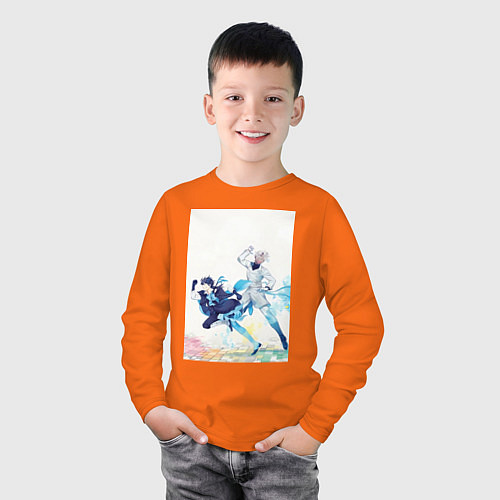 Детский лонгслив Ванитас Ной Архивист / Оранжевый – фото 3