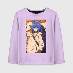 Лонгслив хлопковый детский Реинкарнация безработного Рокси Мигурдия арт, цвет: лаванда