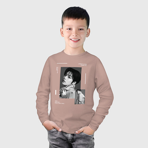 Детский лонгслив Stray kids IN / Пыльно-розовый – фото 3