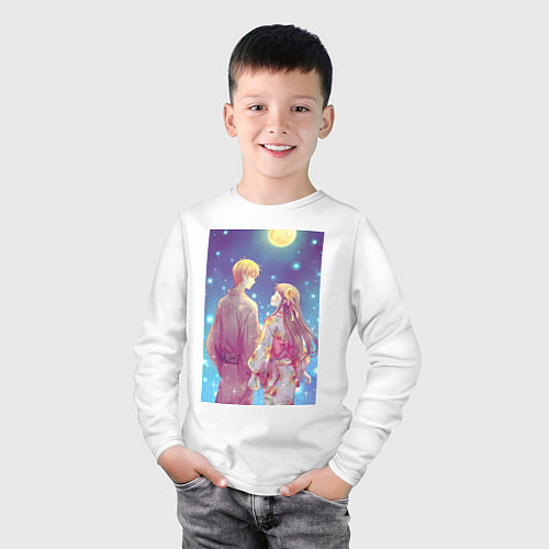 Детский лонгслив Нана Осаки / Белый – фото 3