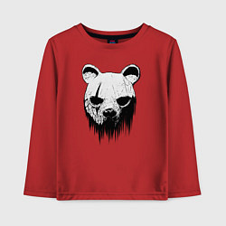 Лонгслив хлопковый детский Медвежья маска, цвет: красный
