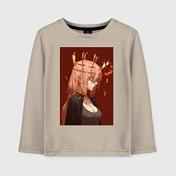 Лонгслив хлопковый детский Человек-бензопила Макима Общественная безопасность, цвет: миндальный